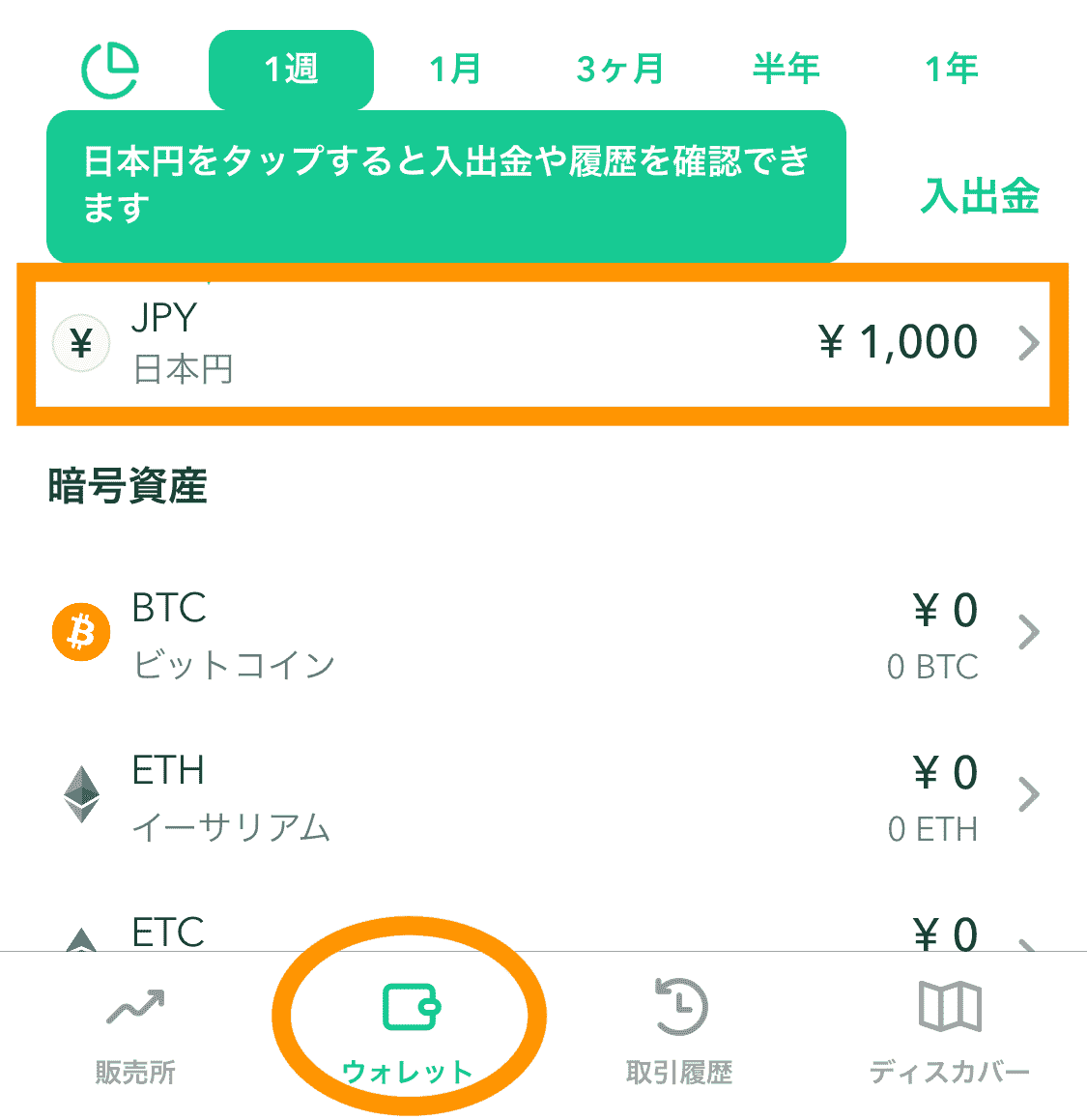 入金画面の開き方（コインチェックビットコイン購入手順）